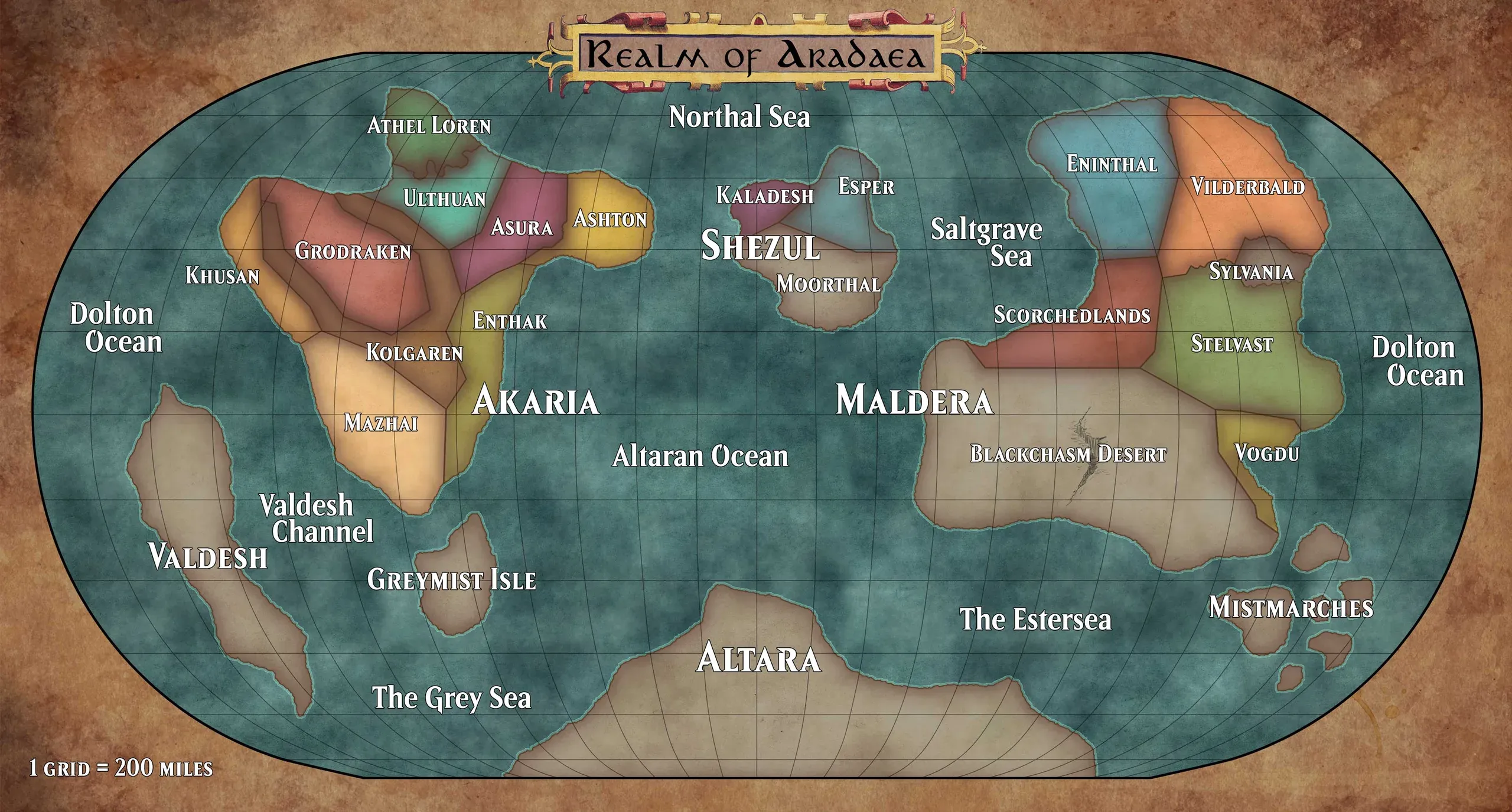 LowAradaea Political Map