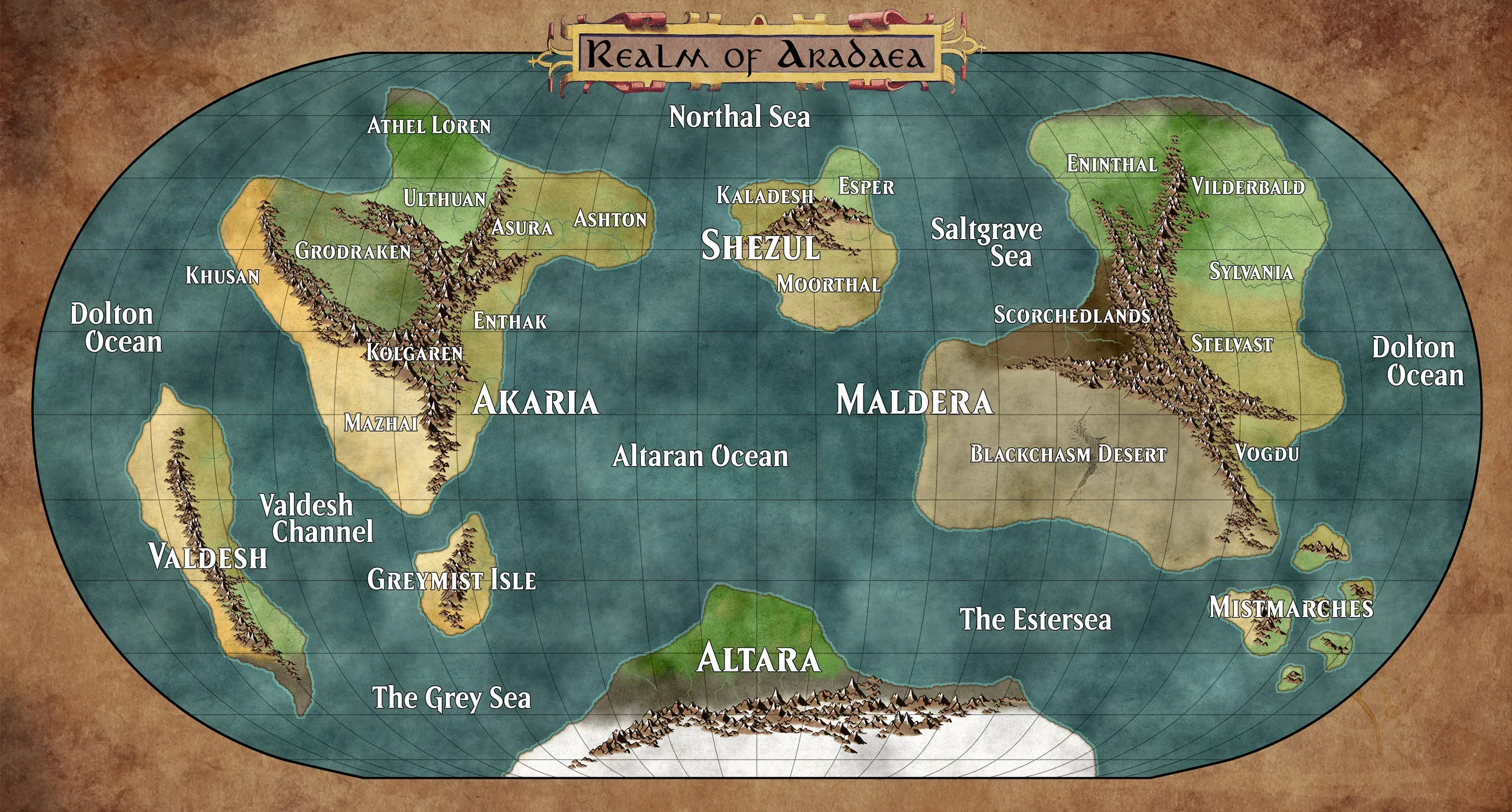 Aradaea Biome Map